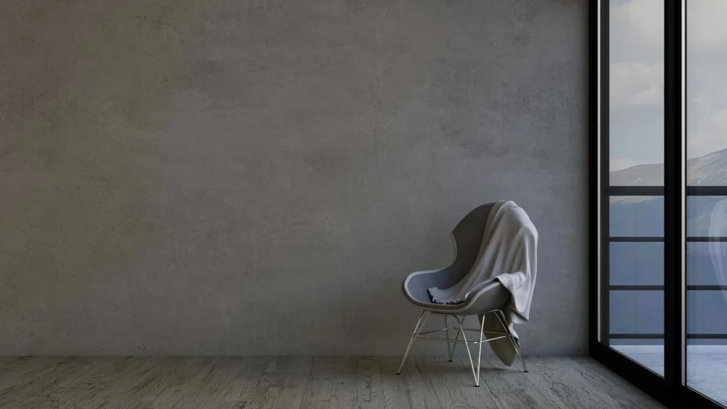 gray wallpaper dubai living room