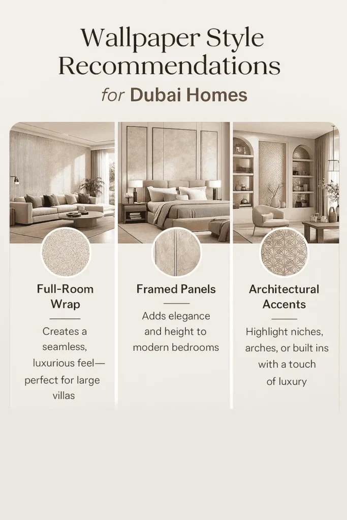 wallpaper for Dubai living room 