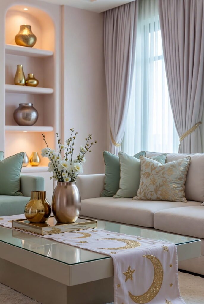 Dubai living room decorated for Ramadan