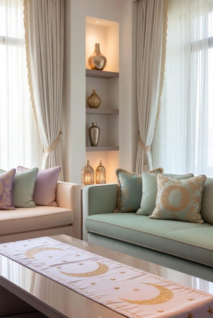 Dubai living room decorated for Ramadan 